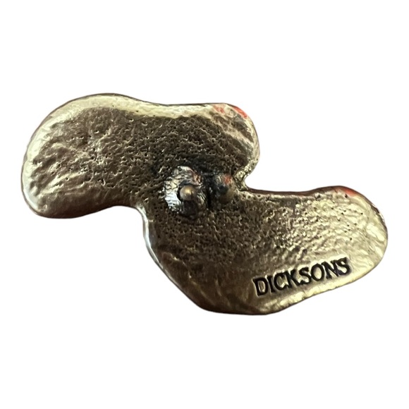 Vtg Footprints In The Sand Signed Dicksons Gold Tone Lapel Pin - Picture 3 of 4